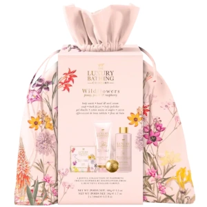 Luxury Bathing Wildflowers Weekend Essential Kit – 5 produkter og luxury bag